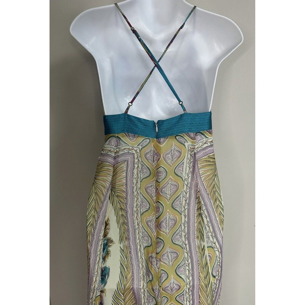 NWT~ SINGLE Brand Dress Silk Chiffon Boho Fairy Y2K Empire Art Eclectic S XS - Picture 5 of 11
